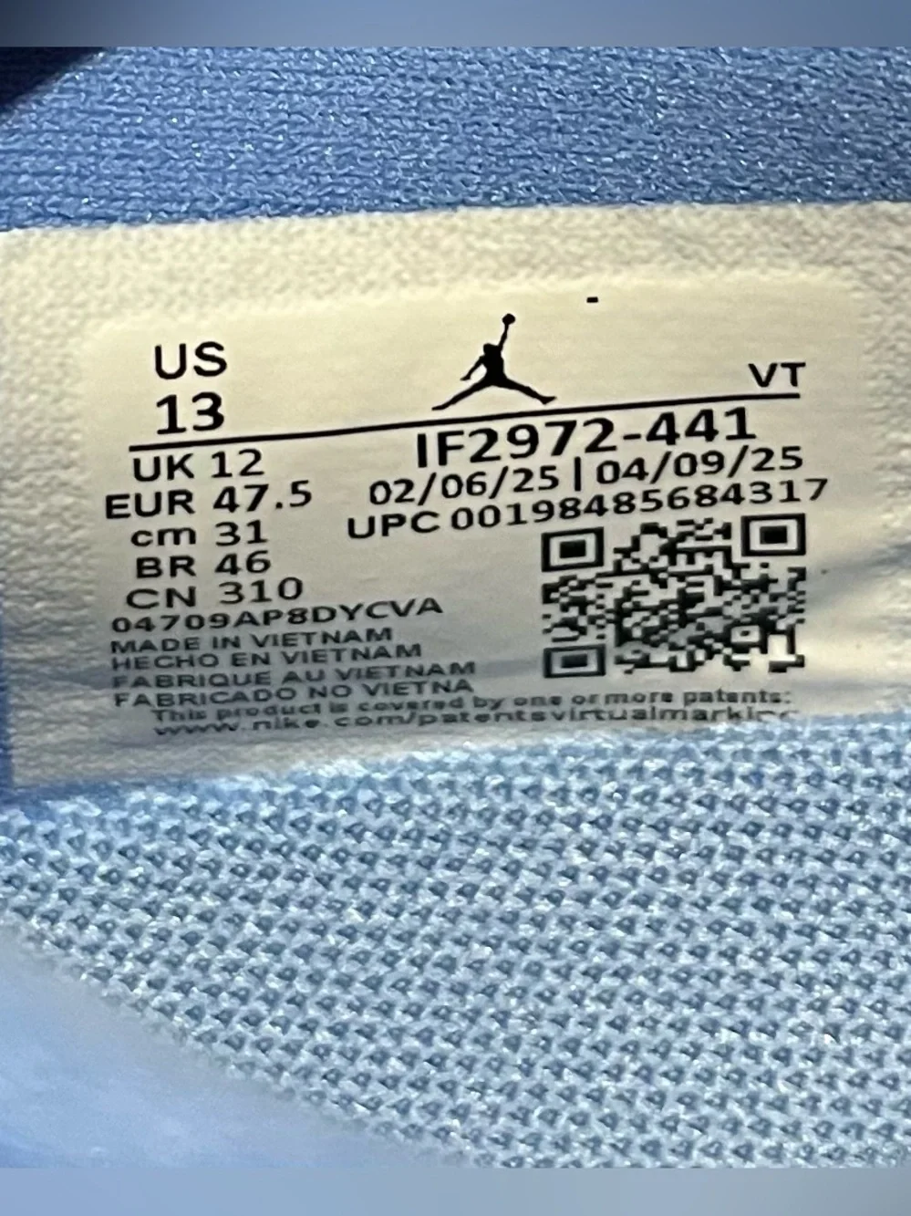 New Nike Air Jordan Racer 89 PE Player Exclusive Training Shoes UNC Tarheels Men